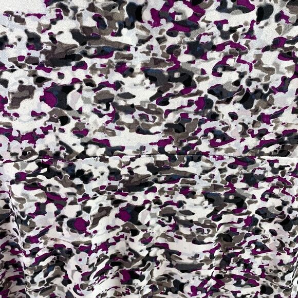 DAISY FUENTES Womens Ruched Bodice Dress Blouse Short Sleeves Size Small - Picture 8 of 8